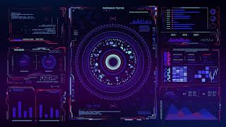 Hud Futuristic Interface Background video  Footage  Screensaver [upl. by Frederich]