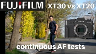 Fujifilm XT30 vs XT20 Playing with Continuous AF and Skateboards [upl. by Ava]