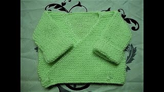 tuto tricot brassière bébé parti 1 [upl. by Ellehciram]