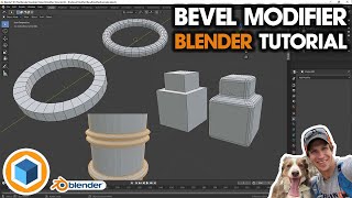 Using the BEVEL MODIFIER in Blender  Blender Modifier Tutorial [upl. by Peony608]