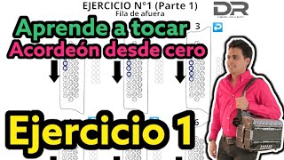 Ejercicio 1  Aprende a tocar acordeón desde cero  Diego Romero Acordeón [upl. by Reinwald]