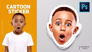 How to Design Your Own Custom Stickers  Photoshop Tutorial [upl. by Yud]