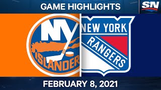 NHL Game Highlights  Islanders vs Rangers  Feb 8 2021 [upl. by Aicilak]