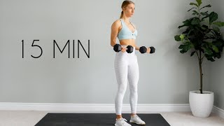 Full UPPER BODY Workout Tone amp Sculpt  15 min At Home [upl. by Inimod989]