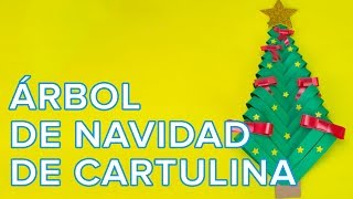 Cómo hacer un árbol de Navidad con cartulina  Manualidad infantil [upl. by Nawrocki719]