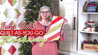 How to make Quilt as you Go Stockings by June Tailor Fat Quarter Shop [upl. by Aysan]