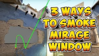 CSGO  3 Ways To Smoke Mirage Mid Window 2 from TSpawn [upl. by Naitsyrk83]