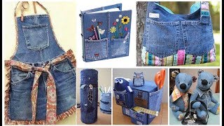 20 IDEAS PARA RECICLAR TUS JEANS  Ronycreativa manualidades [upl. by Chris]