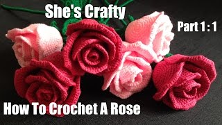 How To Crochet A Rose Easy Crochet lessons to crochet flowers part 11 [upl. by Abernathy]