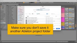 Ableton Live  Collect All and Save [upl. by Kriss]