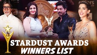 Stardust Awards 2016  FULL WINNERS LIST [upl. by Dominga776]