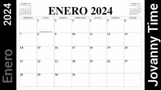 Calendario  Enero 2024 [upl. by Penman]