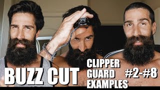 DIY BUZZ CUT EXAMPLES OF CLIPPER GUARDS 28 [upl. by Ingelbert]