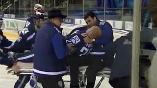 Brutal Footage Of Ice Hockey Player’s Throat Getting Slashed By Skate Emerges Online [upl. by Tiebout127]