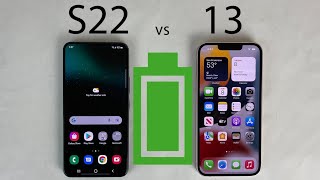 iPhone 13 vs Galaxy S22 Battery Life DRAIN Test [upl. by Ahgiela327]