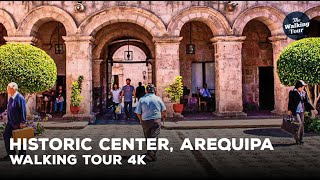 Walking Tour 4K  Historic Center Arequipa  Perú [upl. by Pirali]