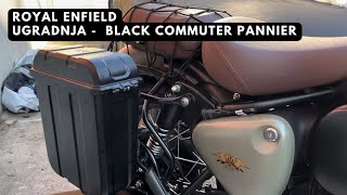 Royal Enfield Ugradnja Black Commuter Pannier [upl. by Louis]