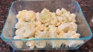 Microwave Steamed Cauliflower Recipe  How Long To Cook Cauliflower In The Microwave [upl. by Naginnarb]