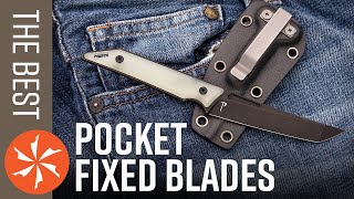 Best Pocket Fixed Blade EDC Knives in 2021 [upl. by Alaunnoif]