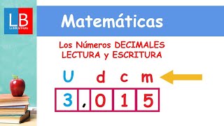 Los Números DECIMALES LECTURA y ESCRITURA ✔👩‍🏫 PRIMARIA [upl. by Breen190]