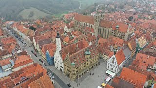 Rothenburg ob der Tauber  Ansbach Middle Franconia  Bavaria Germany  Drone aerial view [upl. by Anella]