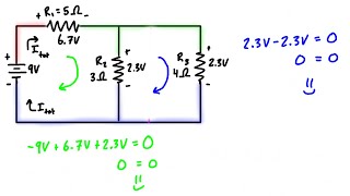 Kirchhoff’s Voltage Law KVL Example Problem 1 [upl. by Gombosi]