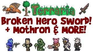 How To Get Broken Hero Sword Terraria 13 Solar Eclipse Drops Mothron Guide How To Spawn Event [upl. by Jemy941]