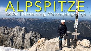 Alpspitze 2628m Ferrata  Abstieg via OstgratNordwandsteig Bergtour 4K [upl. by Armelda]