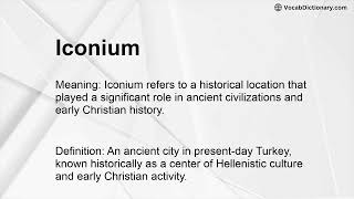 Iconium Meaning [upl. by Ahsiken492]