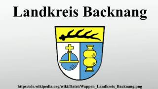 Landkreis Backnang [upl. by Kerrill45]