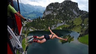 Bungee Jumping Interlaken Switzerland at Stockhorn [upl. by Lenoel518]