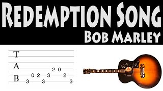 Redemption Song Bob Marley Guitar Easy Tab [upl. by Kathryn]