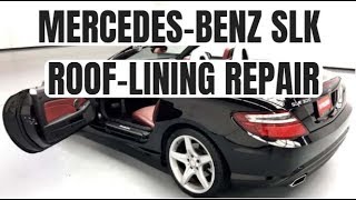 MERCEDES BENZ SLK HEADLINER REMOVAL ROOF LINING REPAIR [upl. by Tara]