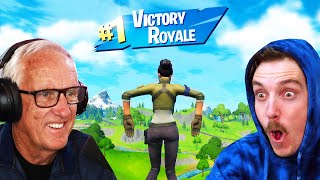 Teaching MY DAD Fortnite [upl. by Nerin]