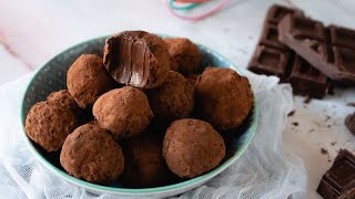 TRUFAS de CHOCOLATE Receta tradicional [upl. by Allys]