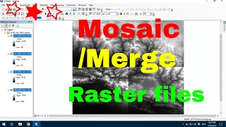 mosaic raster file how to merge raster data merge dem data [upl. by Melisent755]