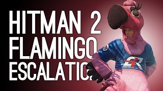 Hitman 2 Escalation Gameplay FLAMINGO EXIT Lets Play Bigmooney Flamboyancy Escalation Mission [upl. by Lisab]