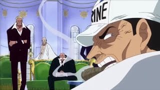 Gorosei and Akainu Learn About Doflamingos Defeat  One Piece 736 [upl. by Elrod]