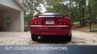 SLP Loudmouth Resonators vs Flowmaster 40 Series Delta Flows on a 2004 Mustang GT [upl. by Cowie891]