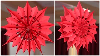 How To Make Paper Star  DIY  Paper Craft  Christmas Decoration  Christmas Star [upl. by Rafaellle]