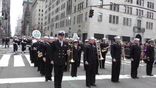 St Patricks Day ParadeNYC2015US Navy Marching BandNYCParadelifecom [upl. by Giule]