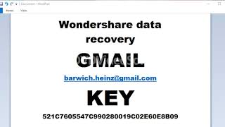 wondershare data recovery gmail and key [upl. by Muffin]