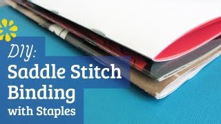 DIY Staple Saddle Stitch Bookbinding Tutorial  Sea Lemon [upl. by Ecnarwal379]