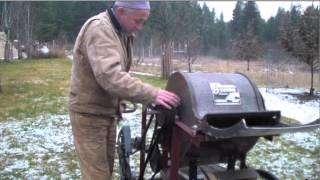 Pedal powered threshing machine [upl. by Ayian]