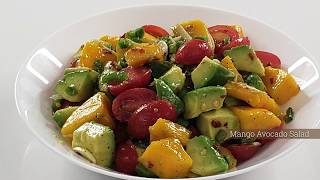 Mango Avocado Salad  10 Minute Recipe  Dish amp Devour [upl. by Mccreery]