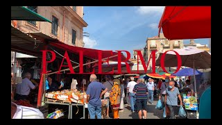 Palermo Walk Ballarò Market Quattro Canti and Cathedral [upl. by Breger]