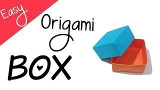 Caja de papel con tapa  Origami Fácil [upl. by Annawak]