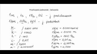 Przeliczanie jednostek  ćwiczenia [upl. by Arahc]