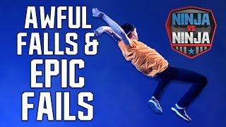 Best Runs Awful Falls And Epic Fails  American Ninja Warrior Ninja Vs Ninja [upl. by Ellicott619]