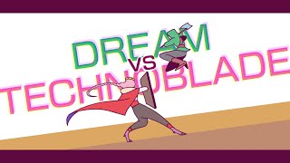 Dream vs Technoblade Animation [upl. by Yllil]